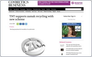 TNT supports zamak recycling with new schemeNews