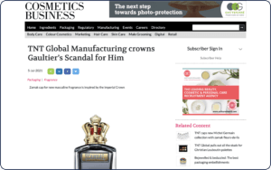 TNT Global Manufacturing crowns Gaultier’s Scandal for HimNews