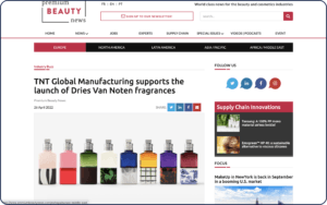 TNT Global Manufacturing supports the launch of Dries Van Noten fragrancesNews